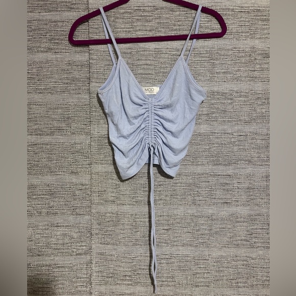 MOD on trend boutique Tops - MOD On Trend Boutique Drawstring Rib Knit Cami Crop Top